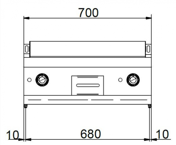 MBM Grillplatte MFTE77TLRC - Tischgerät - ½ glatte + ½ gerillte Grillfläche - verchromt
