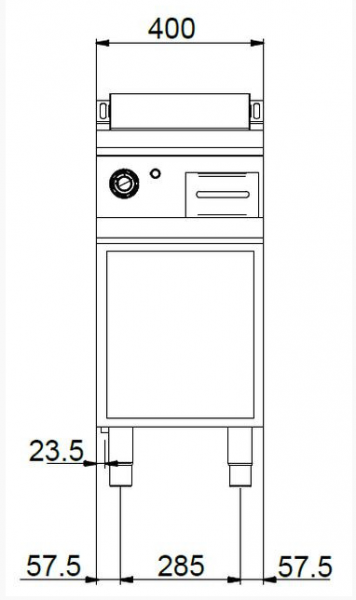 MBM Grillplatte MFTG74ALC - Stand-Gasgrillplatte - glatte Grillfläche - verchomt