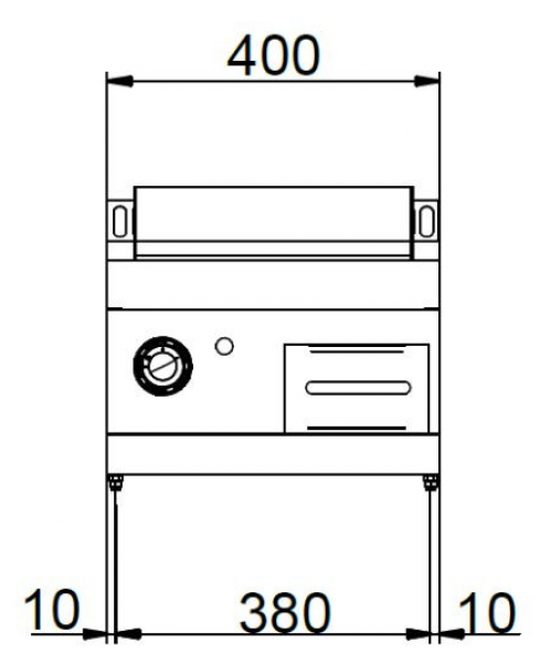 MBM Gasgrillplatte MFTG74TLC - Tischgerät - glatte Grillfläche - verchromt