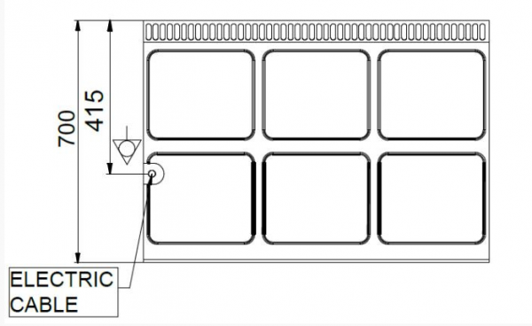 MBM Elektroherd MPQ711FE - Standgerät mit Elektrobackofen - 6 rechteckige Kochplatten