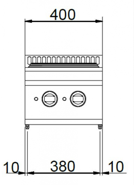 MBM Elektroherd MPQ74T - Tischgerät - 2 rechteckige Kochplatten