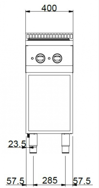 MBM Elektroherd MPQR74A - Standgerät - offenem - 2 rechteckige Kochplatten