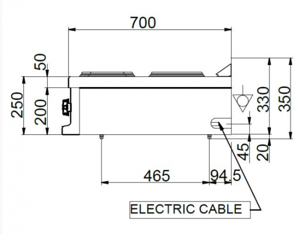MBM Elektroherd MPR74T - Tischgerät - 2 runde Kochplatten