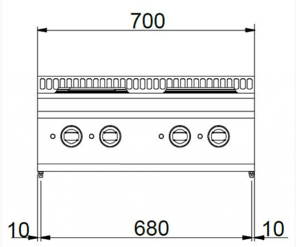 MBM Elektroherd MPR77T - Tischgerät - 4 runde Kochplatten