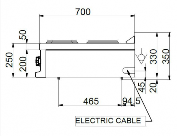 MBM Elektroherd MPR77T - Tischgerät - 4 runde Kochplatten