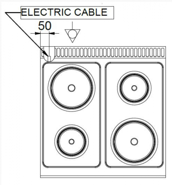 MBM Elektroherd MPR77T - Tischgerät - 4 runde Kochplatten
