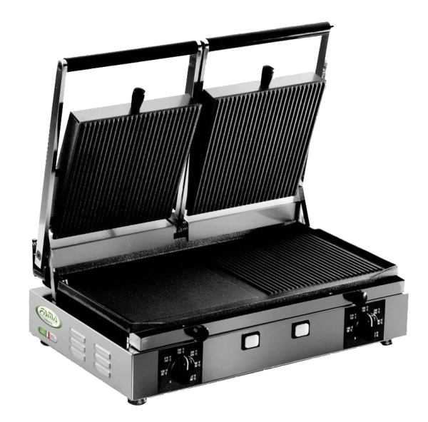 Kontaktgrill PDR3000S - Grillfläche gerillt - Temperatur: 0-300° - (BxTxH): 515 x 535 x 235 mm