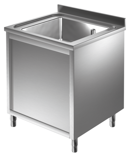Spülschrank mit Flügeltüre 1 Becken AISI 430