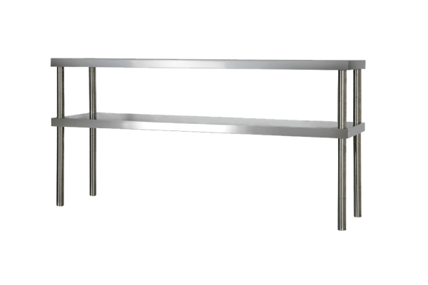 Aufsatzbord 1,6m - mit 2 Etagen 0,7m hoch AISI 430