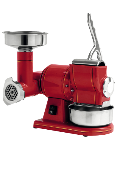 Fleischwolf/Käsereibe-Kombi retro - Aluminiummahlgruppe - Produktion FW: 50 kg/Std - KR: 30 kg/Std