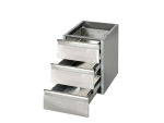 Schubladenelement 3 Schubladen 1/3 Chromstahl AISI 304