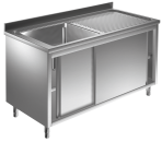 Spülschrank 1,2m - 1 Becken links L50xB50xT30cm AISI 430